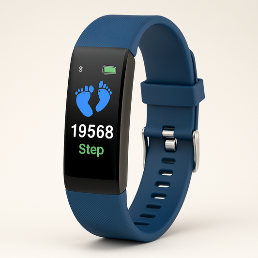 Senior Fitness Tracker Watch - Heart Rate Blood Pressure LED Band