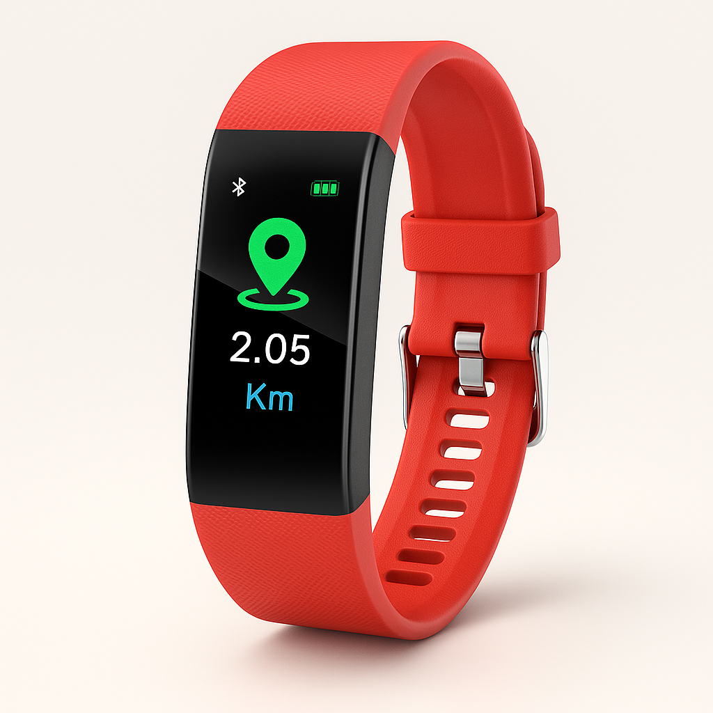 Senior Fitness Tracker Watch - Heart Rate Blood Pressure LED Band