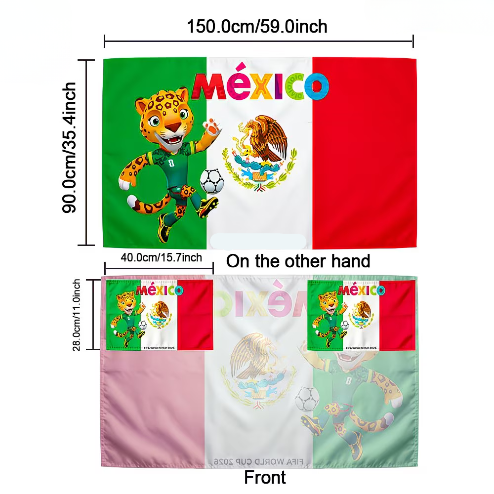 Mexico Fan Cape World Cup Soccer Banner - Wearable Supporter Flag