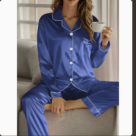 Women’s Satin Pajama Set – Luxury 2-Piece Sleepwear