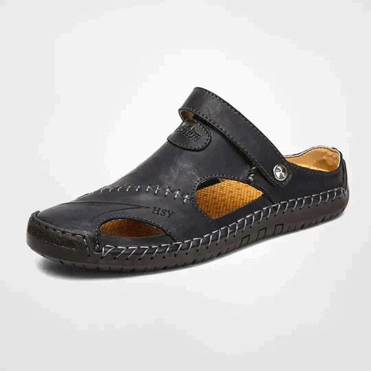 Men’s Orthopedic Leather Slip-On Sandals