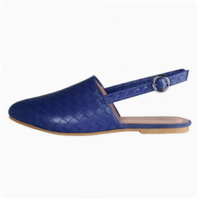 Capri - Woven Slingback Flats - Breathable Comfort Mules with Cushioned Sole