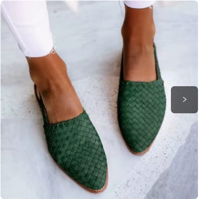 Capri - Woven Slingback Flats - Breathable Comfort Mules with Cushioned Sole