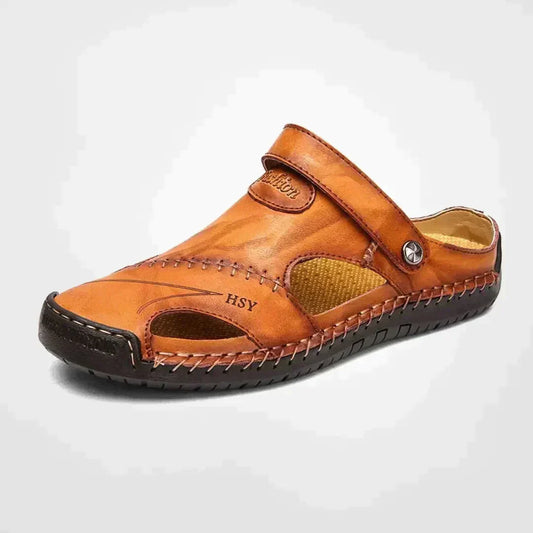 Men’s Orthopedic Leather Slip-On Sandals
