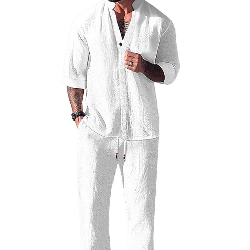Men’s Cotton Linen Two-Piece Set