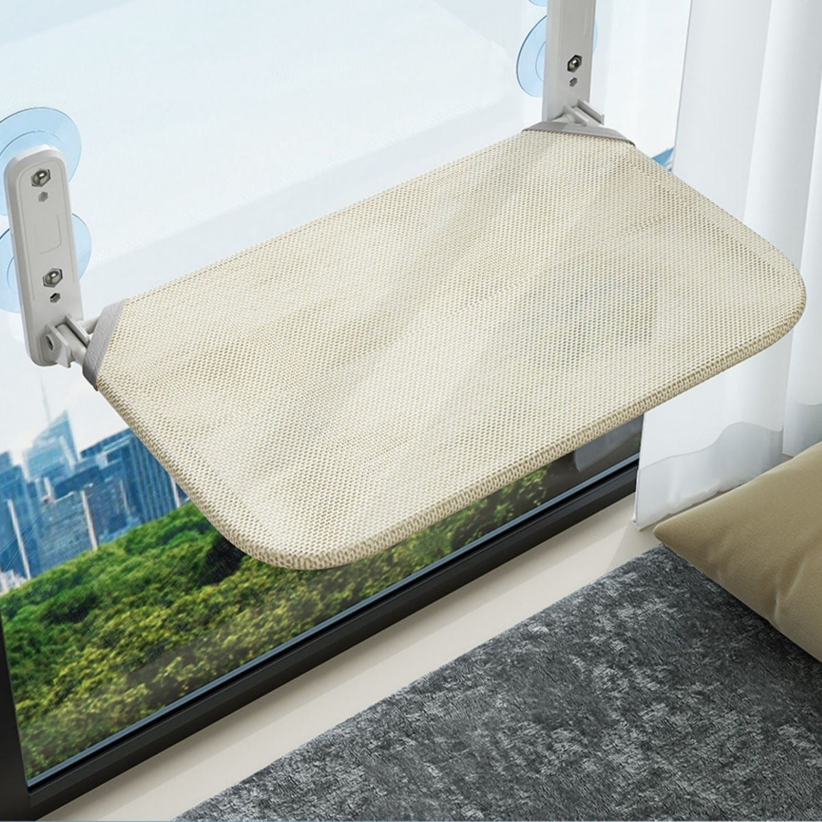 Window-Mounted Cat Hammock with Suction Cups