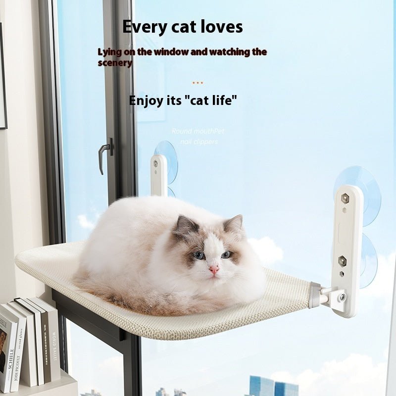Window-Mounted Cat Hammock with Suction Cups