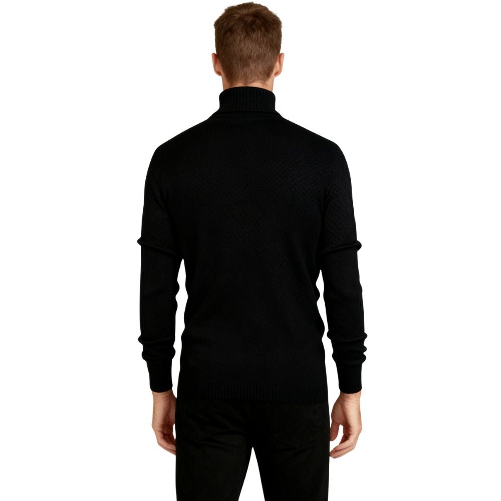 Men’s Turtleneck Sweater – Slim Fit Luxury Knit Pullover