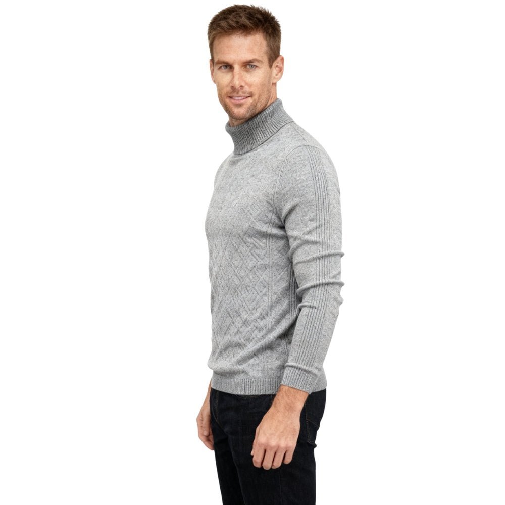 Men’s Turtleneck Sweater – Slim Fit Luxury Knit Pullover