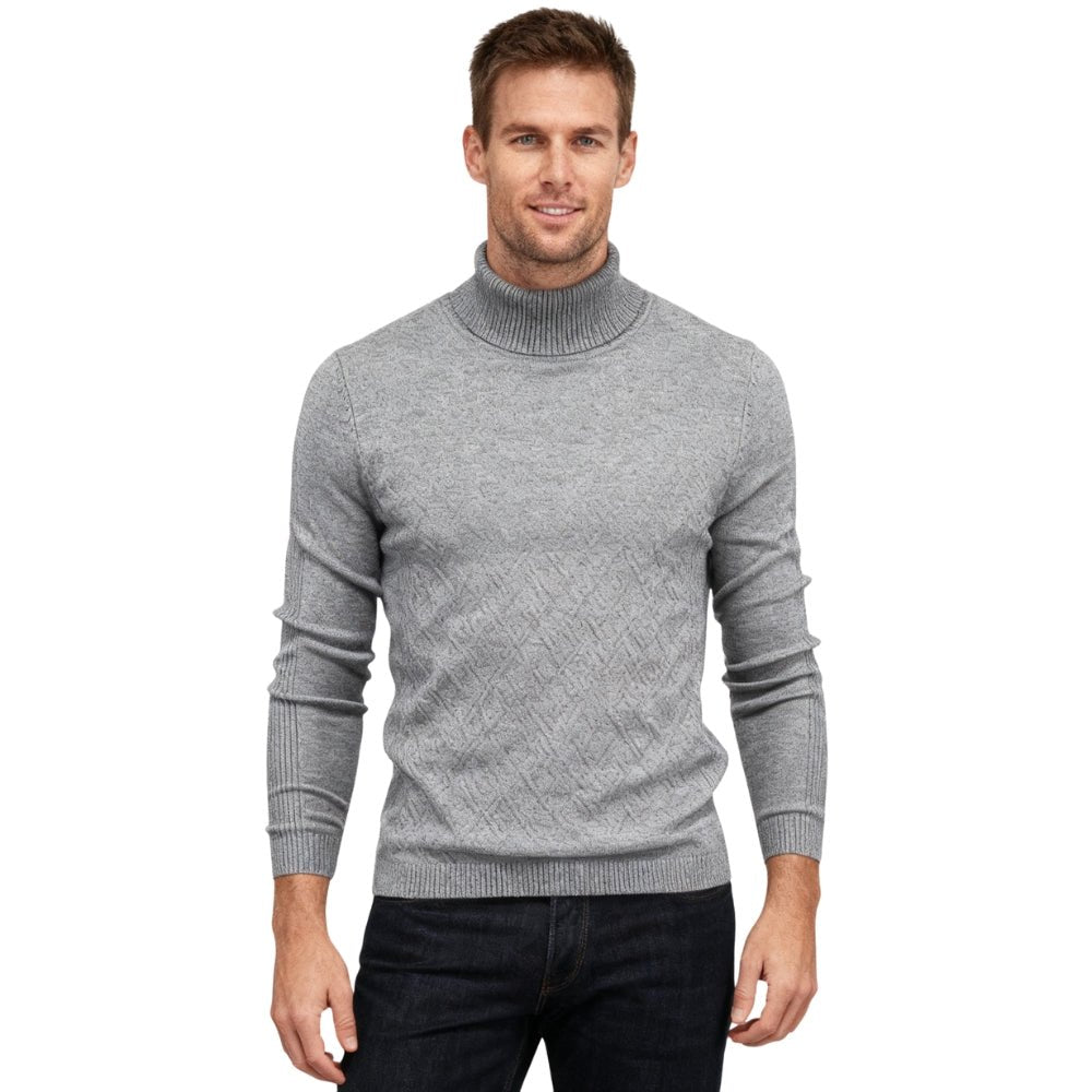 Men’s Turtleneck Sweater – Slim Fit Luxury Knit Pullover