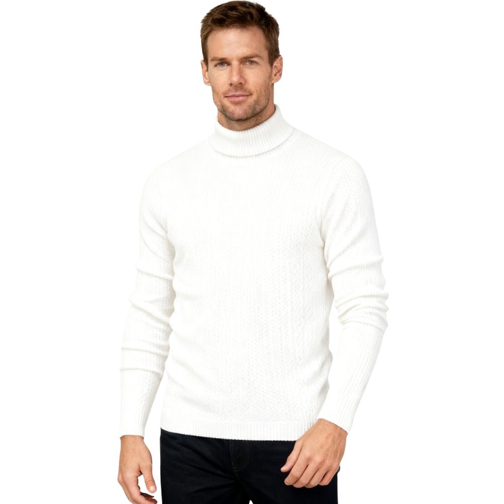 Men’s Turtleneck Sweater – Slim Fit Luxury Knit Pullover