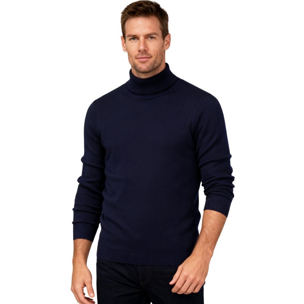 Men’s Turtleneck Sweater – Slim Fit Luxury Knit Pullover