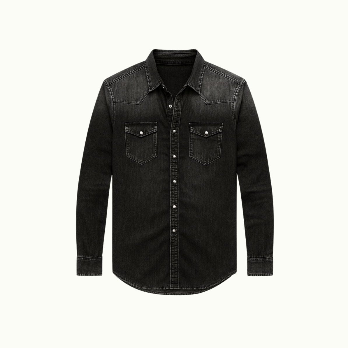 Men’s Denim Shirt – Slim Fit Western Style Premium Cotton Shirt