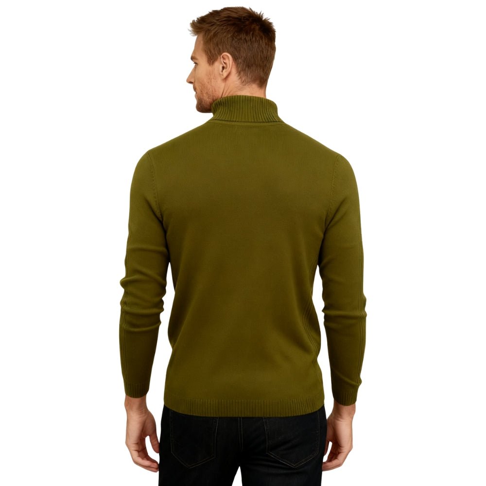 Men’s Turtleneck Sweater – Slim Fit Luxury Knit Pullover