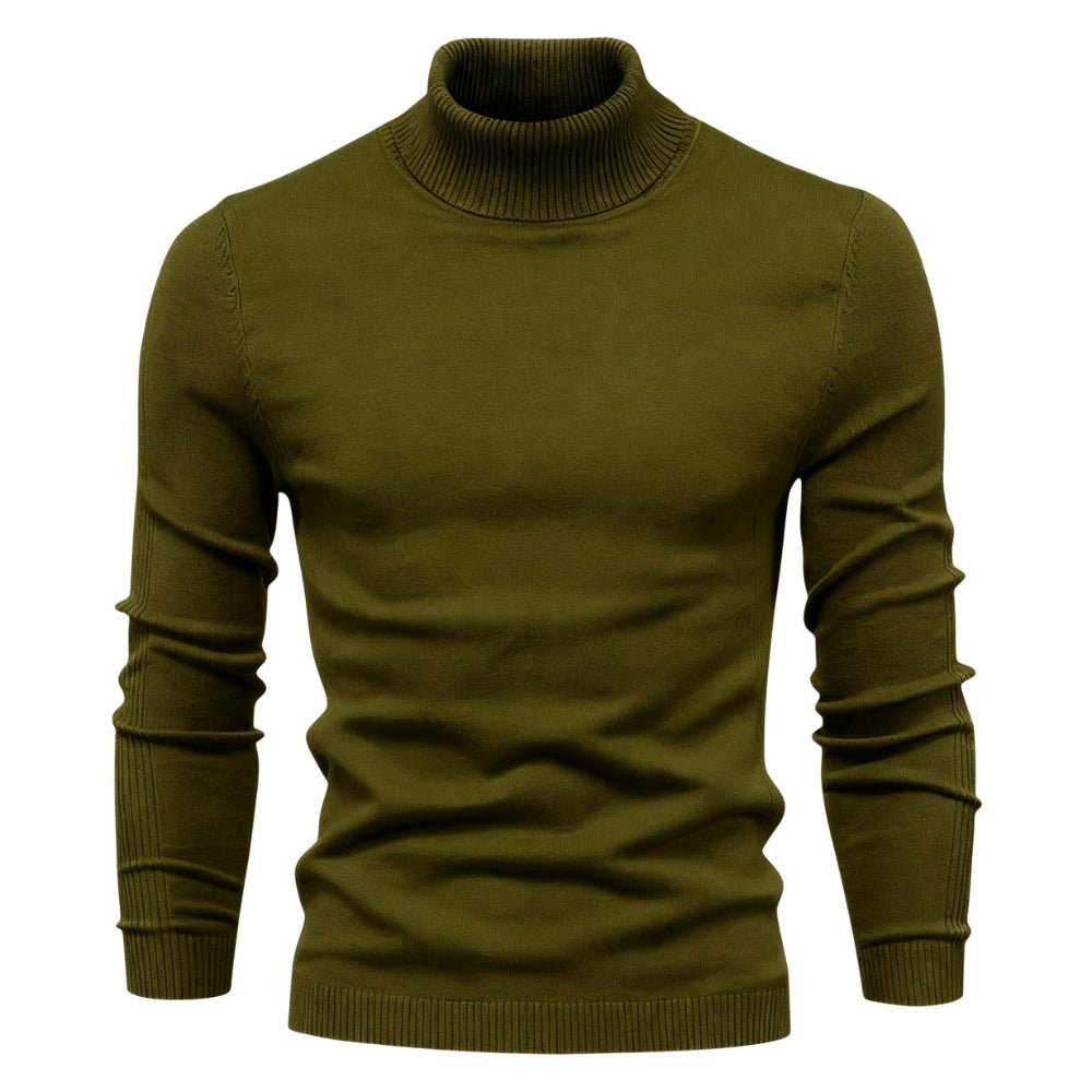 Men’s Turtleneck Sweater – Slim Fit Luxury Knit Pullover