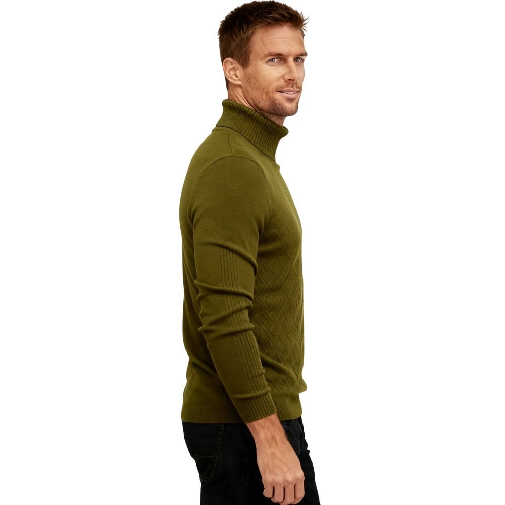 Men’s Turtleneck Sweater – Slim Fit Luxury Knit Pullover