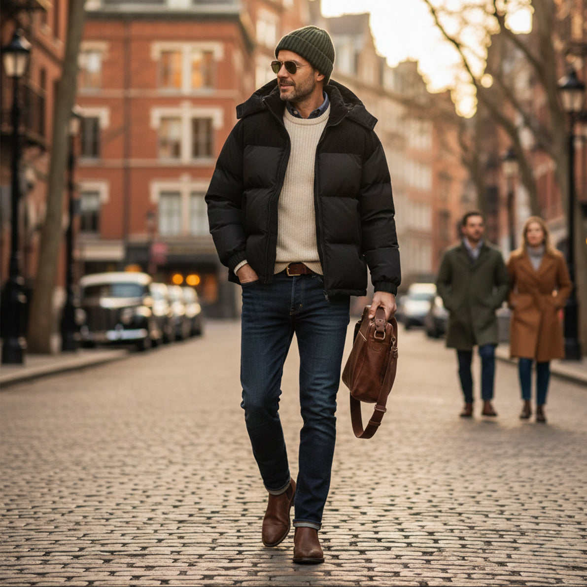 Men’s Hooded Winter Puffer Jacket – Thick Insulated Coat