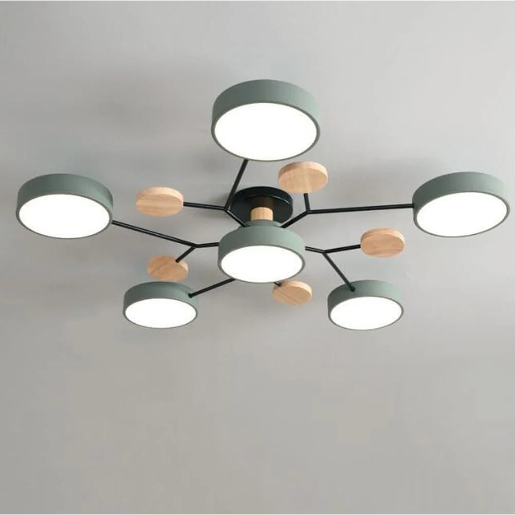 Modern Multi-Arm LED Semi-Flush Ceiling Light