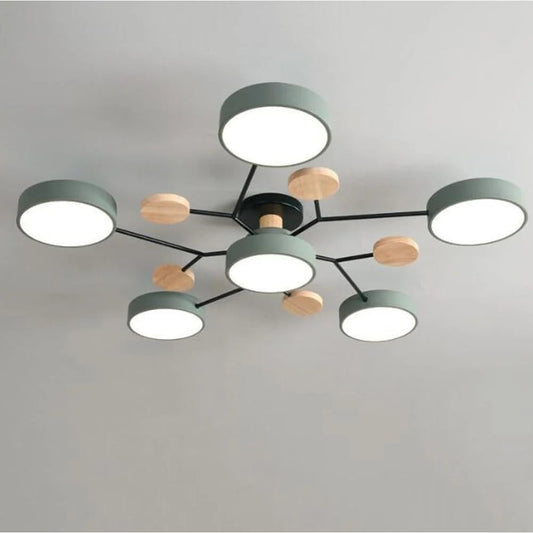 Modern Multi-Arm LED Semi-Flush Ceiling Light