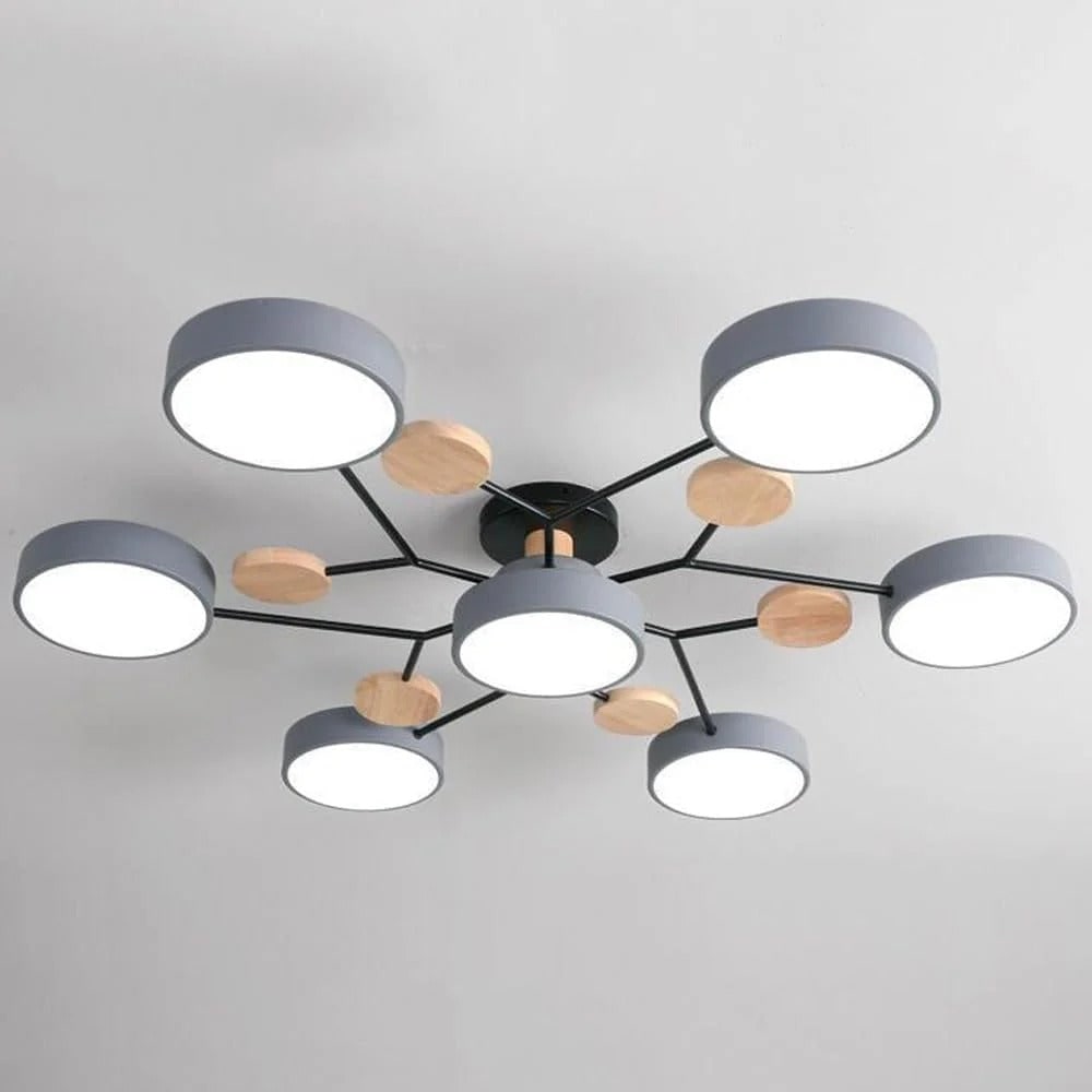 Modern Multi-Arm LED Semi-Flush Ceiling Light