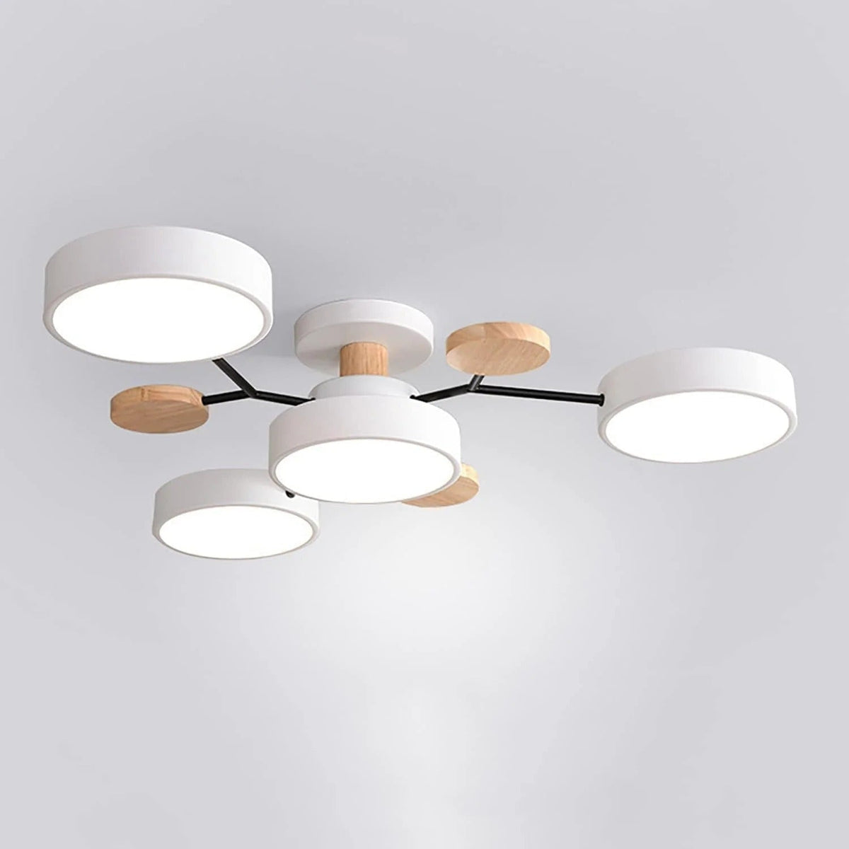 Modern Multi-Arm LED Semi-Flush Ceiling Light