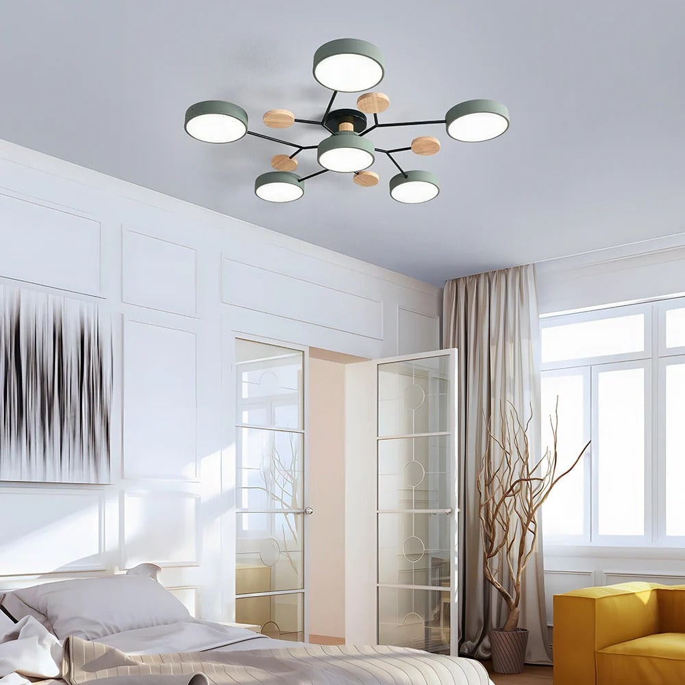 Modern Multi-Arm LED Semi-Flush Ceiling Light