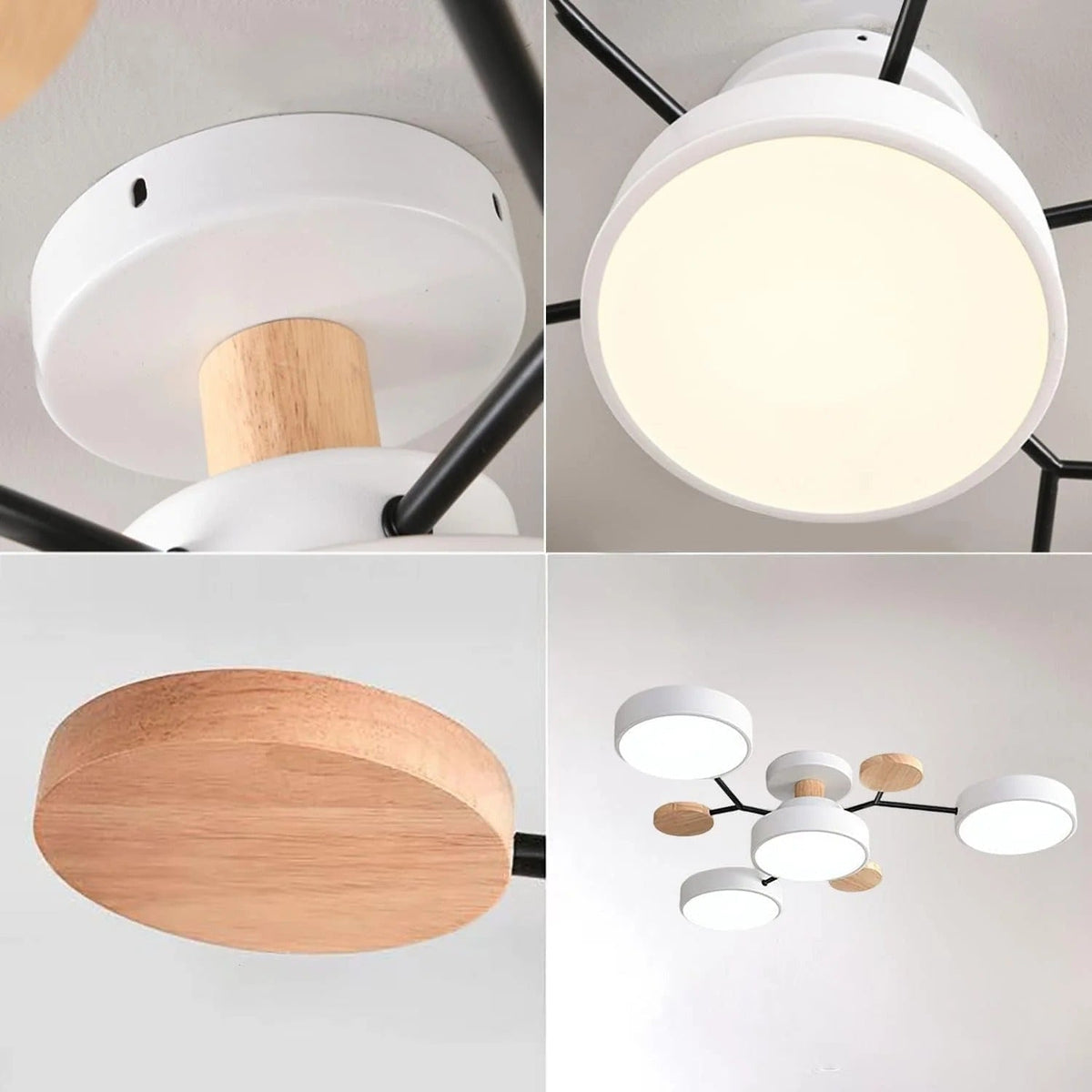 Modern Multi-Arm LED Semi-Flush Ceiling Light