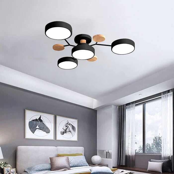 Modern Multi-Arm LED Semi-Flush Ceiling Light