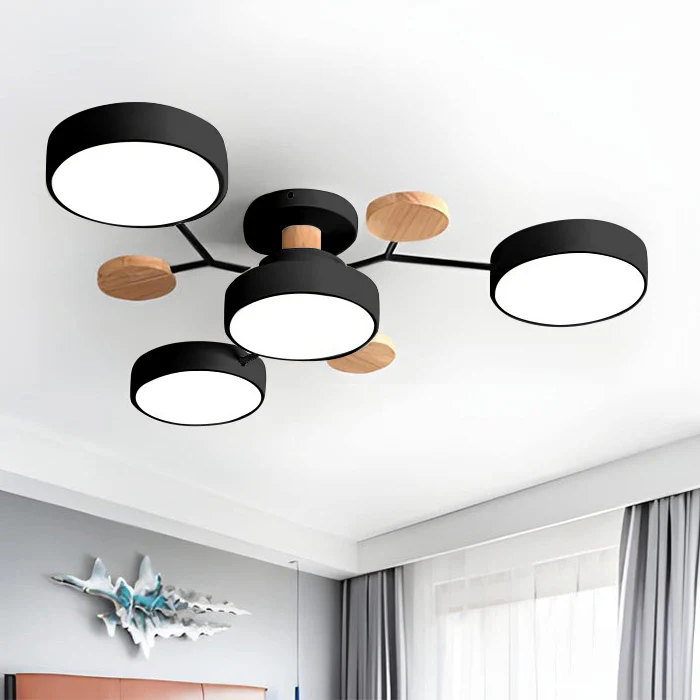 Modern Multi-Arm LED Semi-Flush Ceiling Light