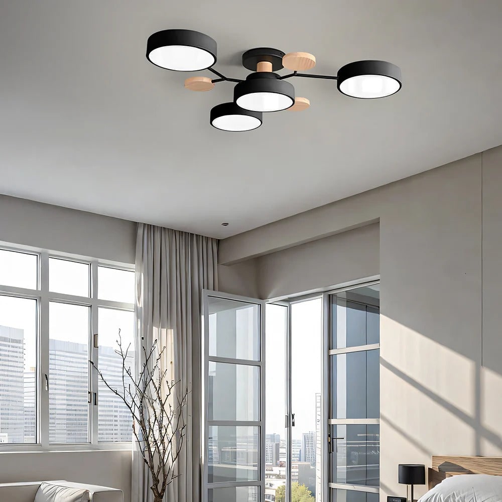 Modern Multi-Arm LED Semi-Flush Ceiling Light