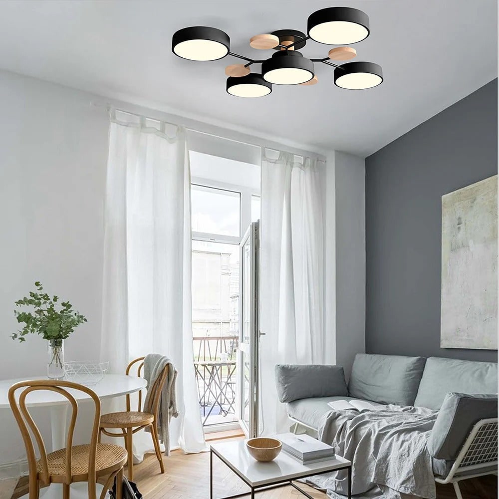 Modern Multi-Arm LED Semi-Flush Ceiling Light