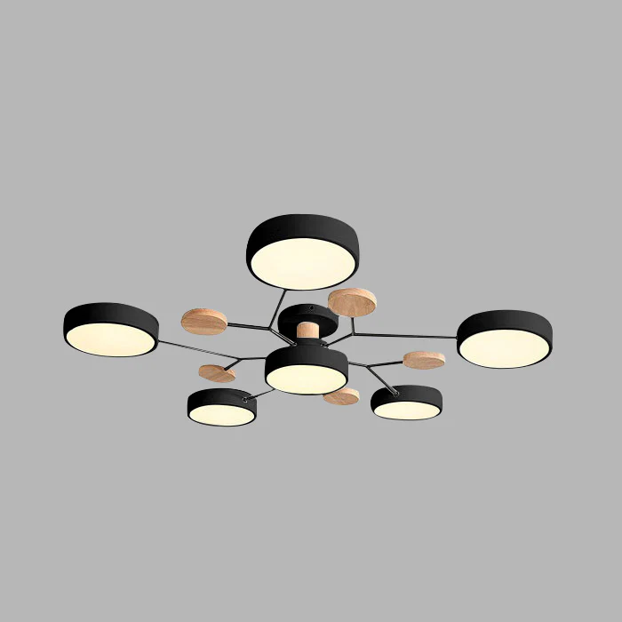 Modern Multi-Arm LED Semi-Flush Ceiling Light