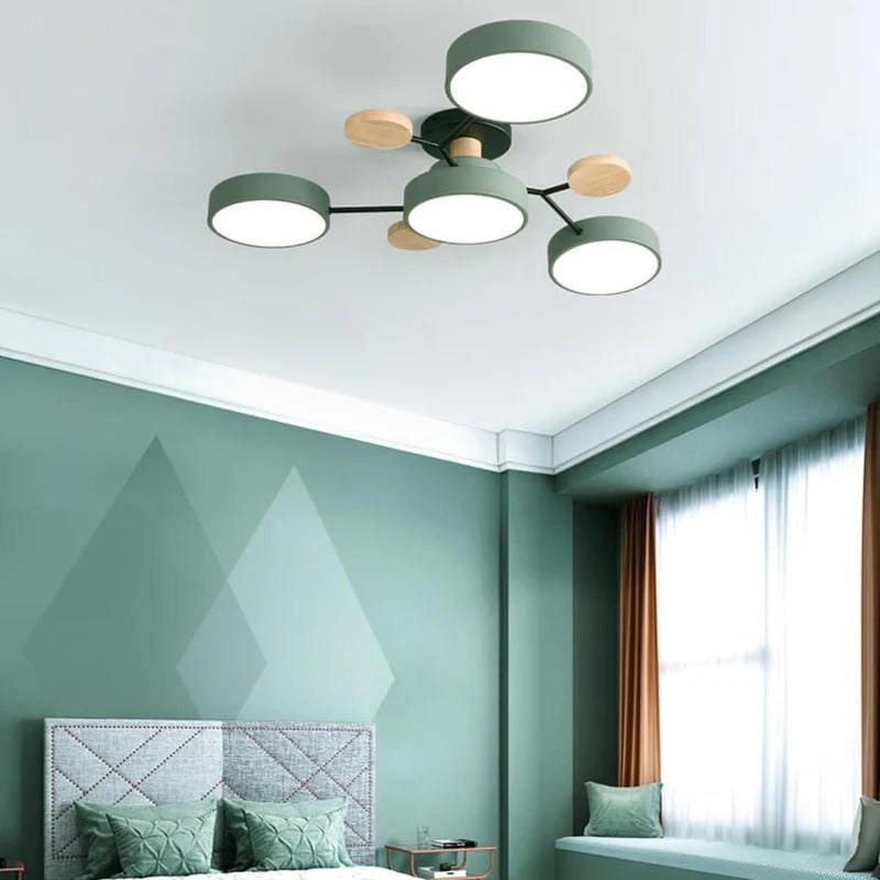 Modern Multi-Arm LED Semi-Flush Ceiling Light