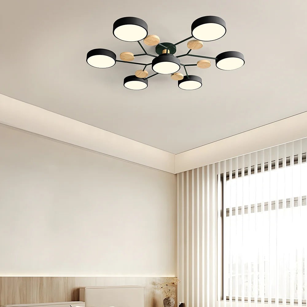 Modern Multi-Arm LED Semi-Flush Ceiling Light