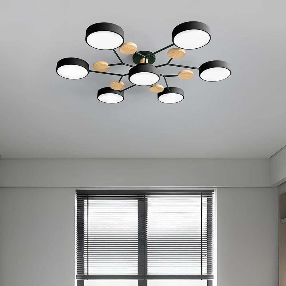 Modern Multi-Arm LED Semi-Flush Ceiling Light