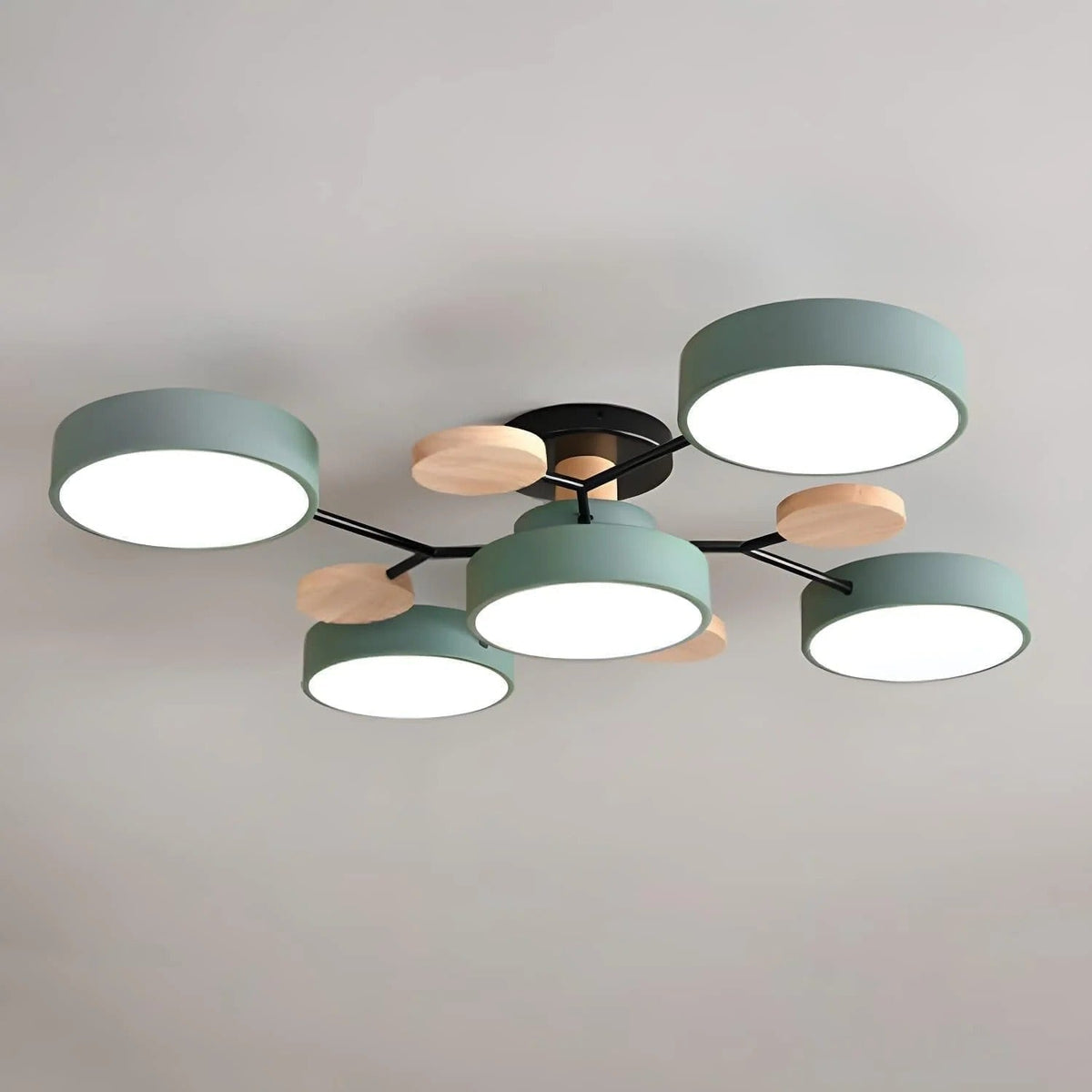 Modern Multi-Arm LED Semi-Flush Ceiling Light