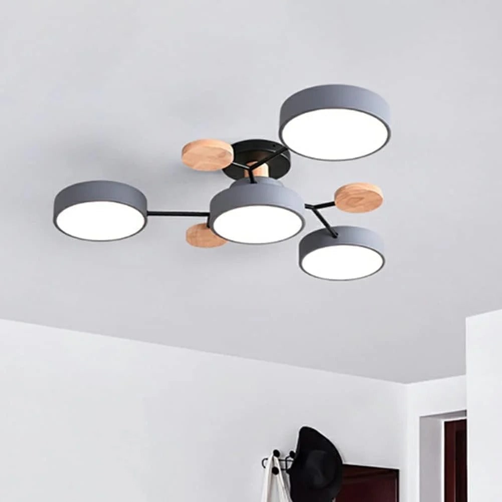 Modern Multi-Arm LED Semi-Flush Ceiling Light