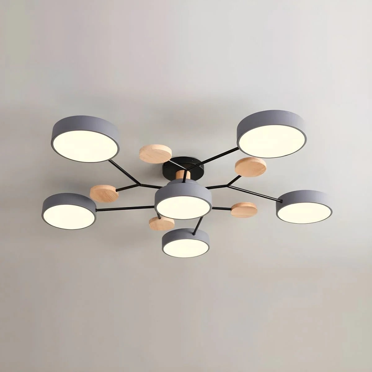 Modern Multi-Arm LED Semi-Flush Ceiling Light