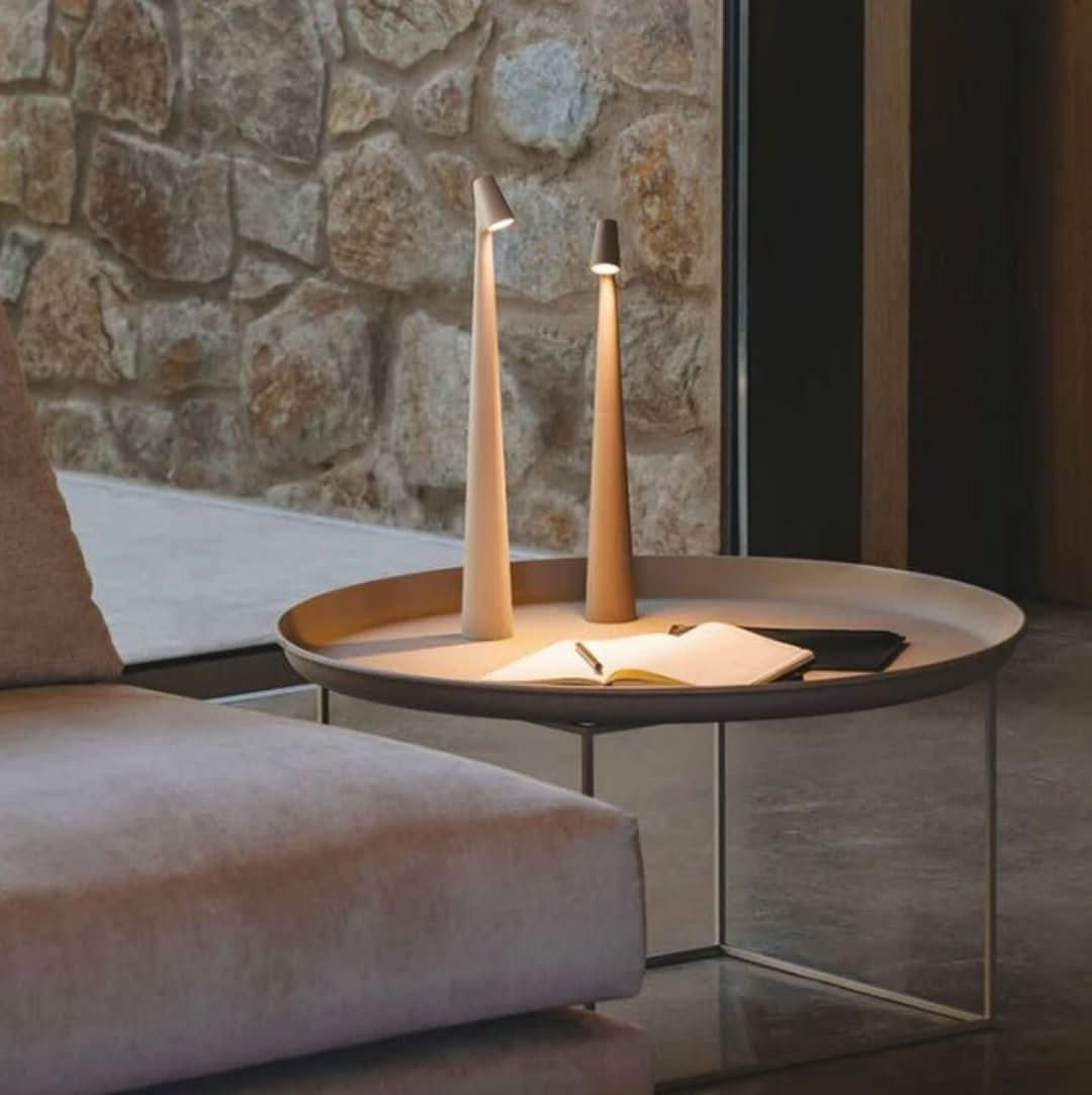Nordic Wireless LED Table Lamp - Minimalist Touch Dimmable Light