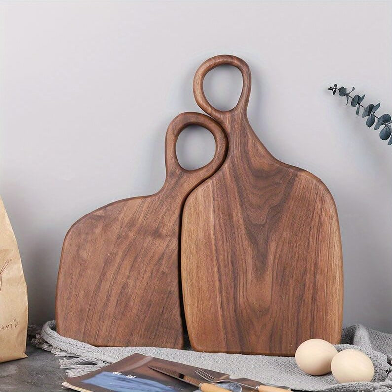 Walnut Wood Cutting Board with Handle – Premium Solid Wood Kitchen & Serving Board