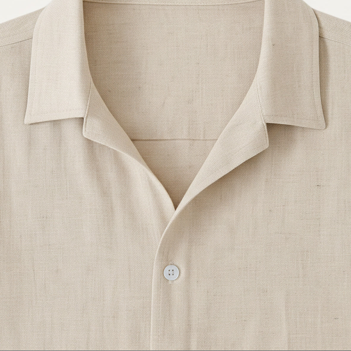 Men’s Linen Set – Short Sleeve Shirt & Drawstring Pants Summer Outfit