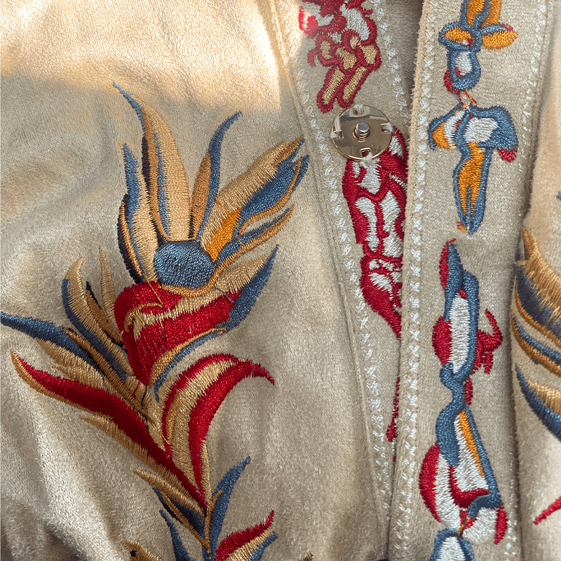 Men's Retro Western Embroidered Short-Sleeve Shirt