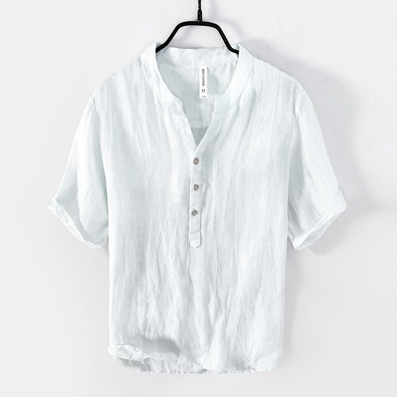 Men's Short Sleeve Half-Button Shirt