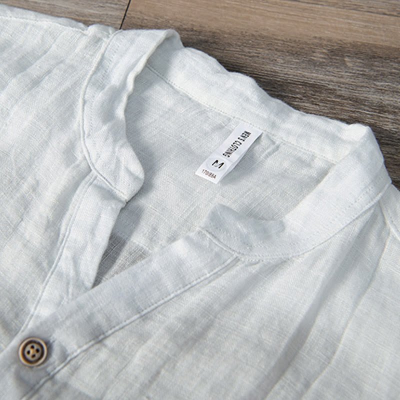 Men's Short Sleeve Half-Button Shirt