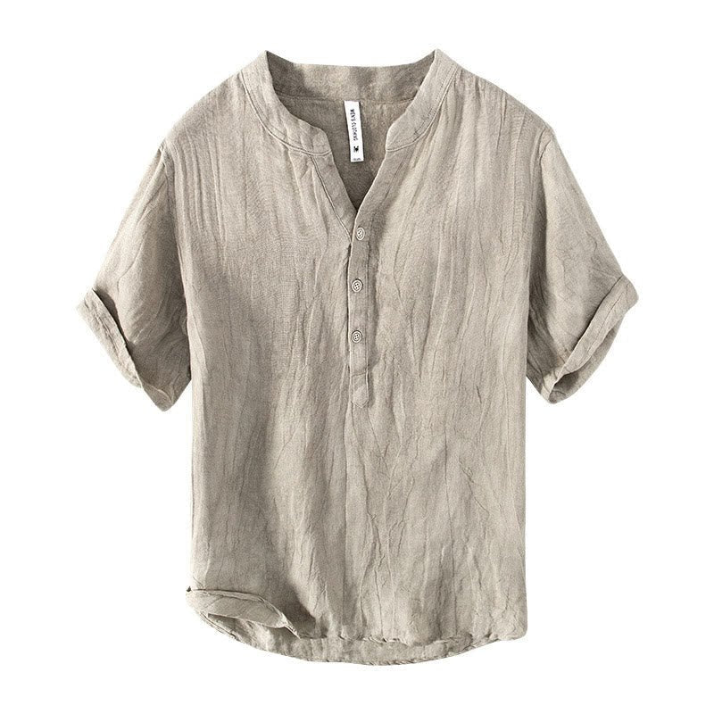 Men's Short Sleeve Half-Button Shirt