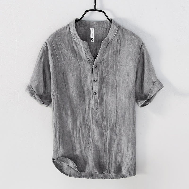 Men's Short Sleeve Half-Button Shirt