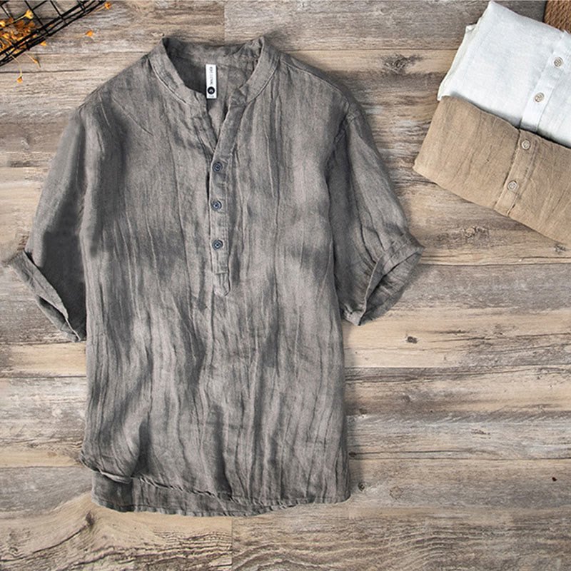 Men's Short Sleeve Half-Button Shirt