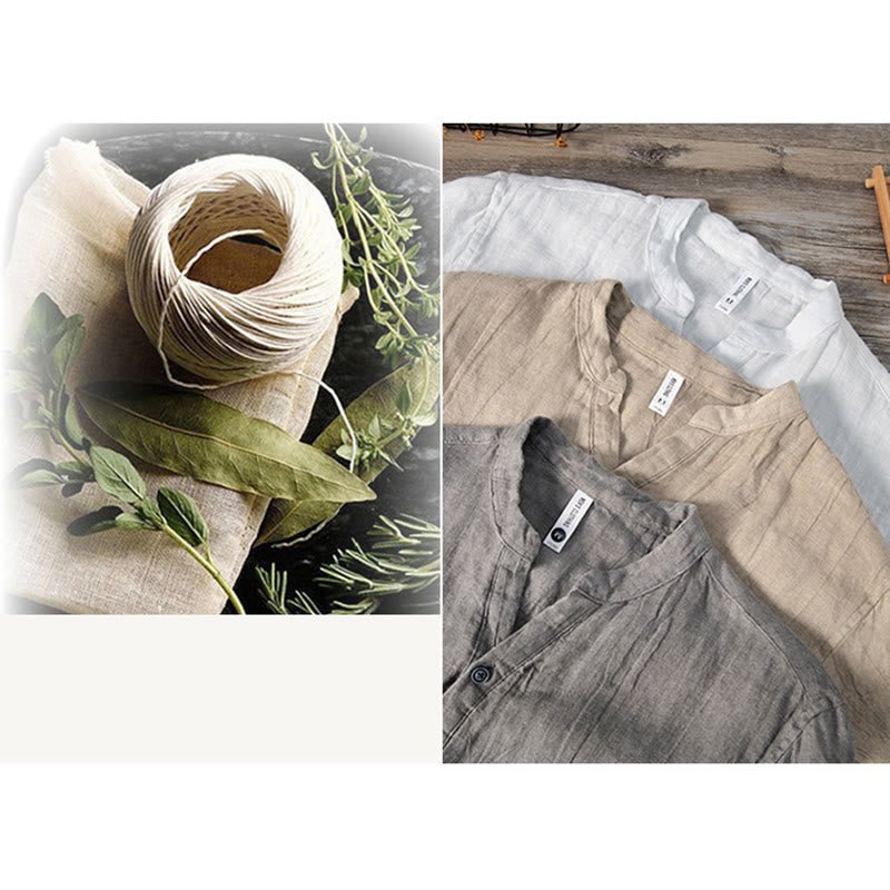 Men's Short Sleeve Half-Button Shirt