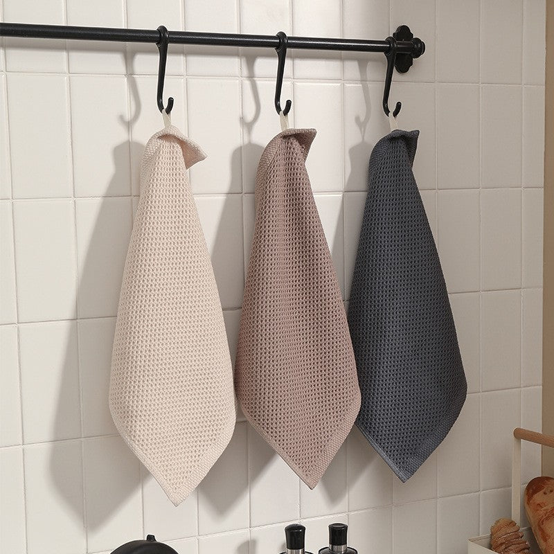 Waffle-Texture Kitchen Hand Towels