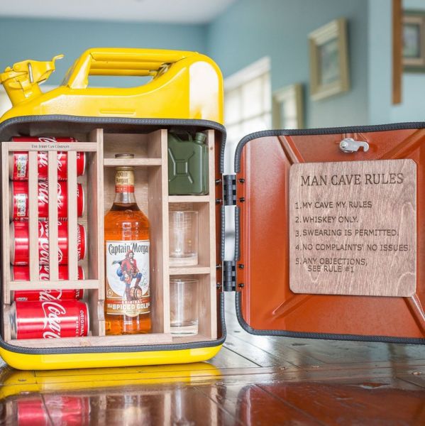 Mini Barrel-Style Home Bar Cabinet